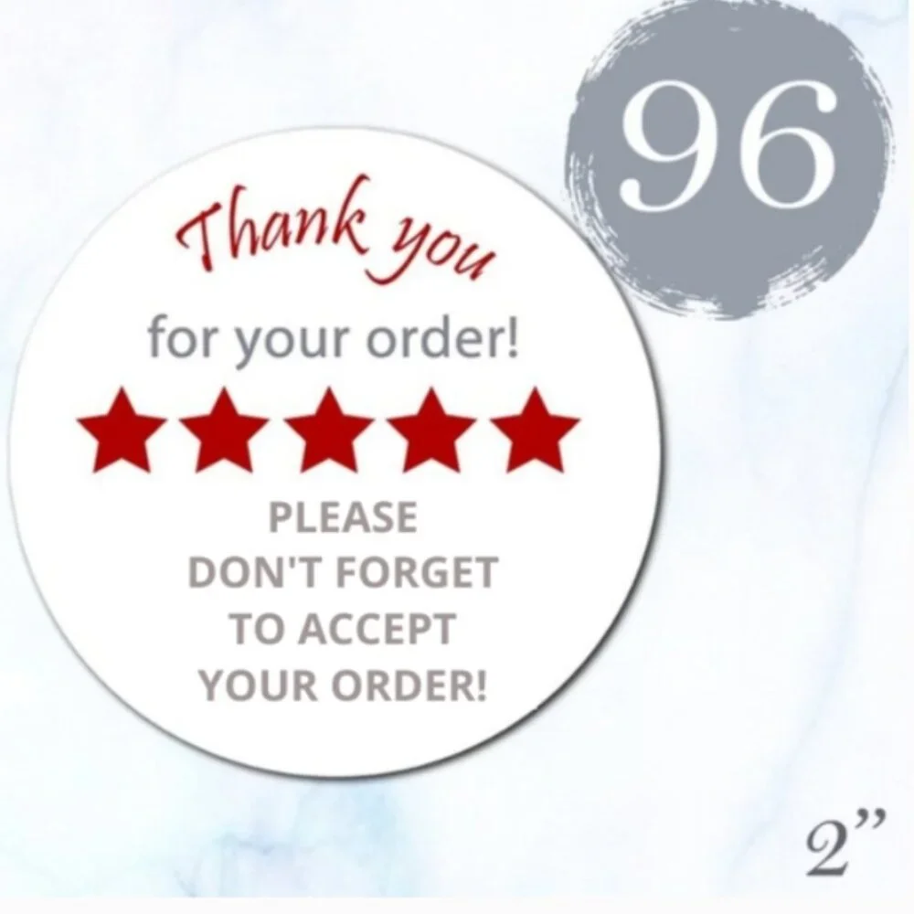 96 Thank you Stickers
